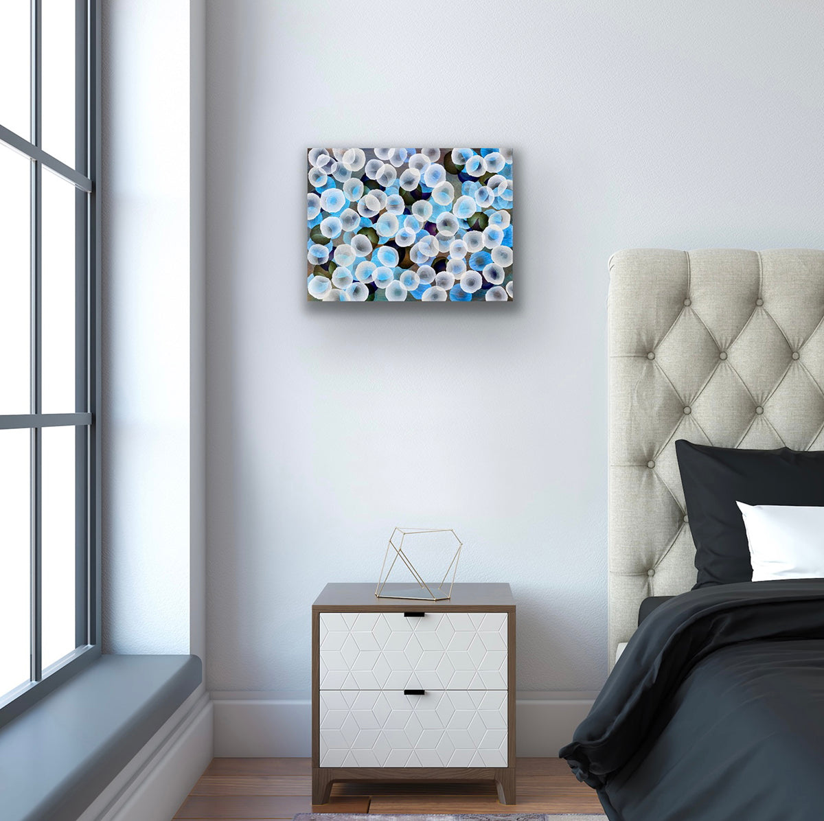Bioluminous Drift VIII - Original Abstract Painting Micro Sea Art