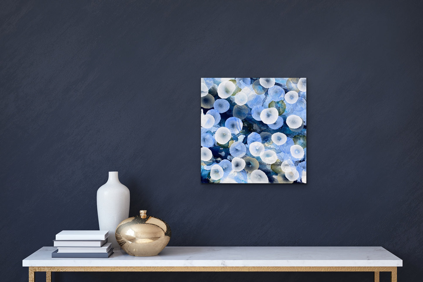 Bioluminous Drift VI - Abstract Sealife Painting