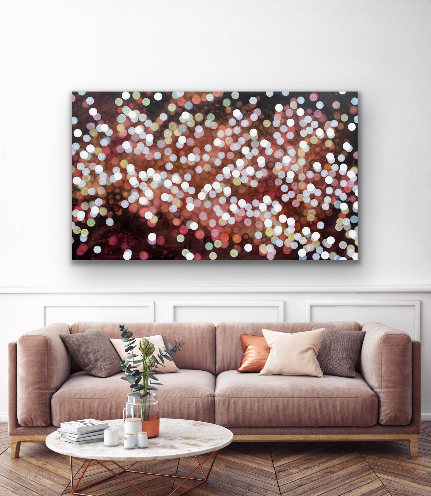 Bioluminescent Coral Bloom - Large Colourful Abstract Painting