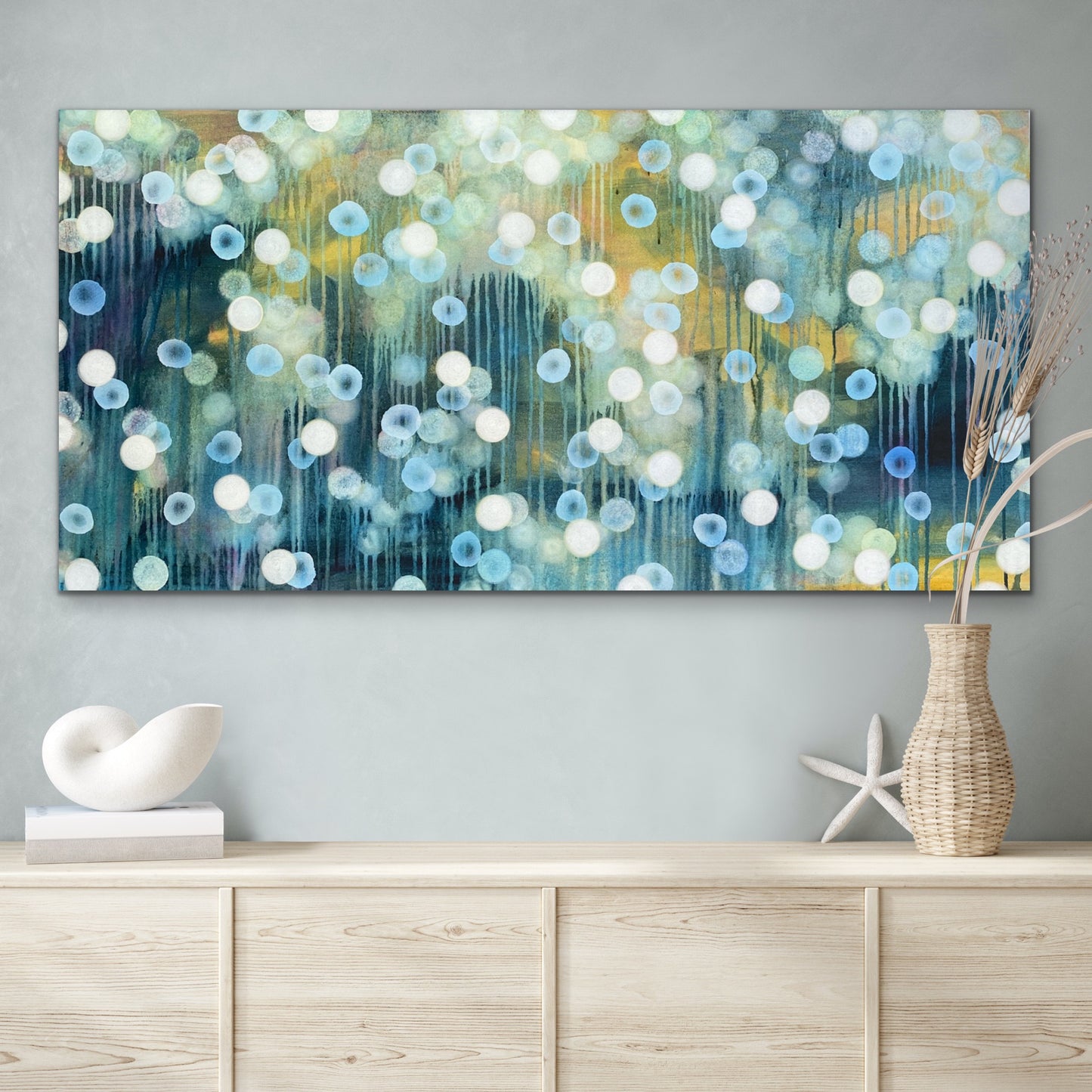 Bioluminescent Tideline Bloom - Original Abstract Artwork inspired by coastal life