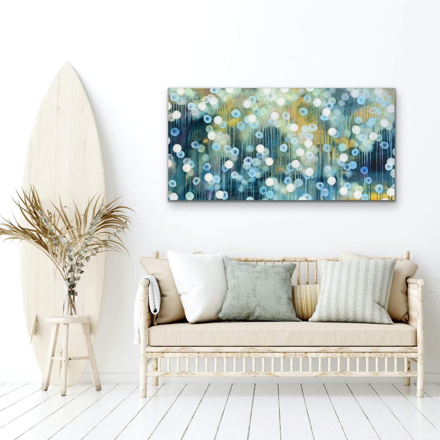 Bioluminescent Tideline Bloom - Original Abstract Artwork inspired by coastal life