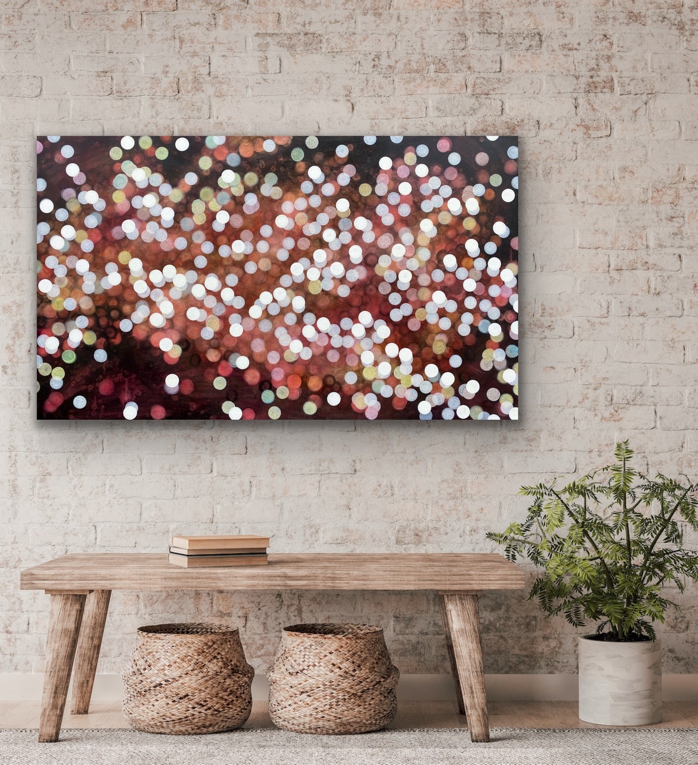 Bioluminescent Coral Bloom - Large Colourful Abstract Painting