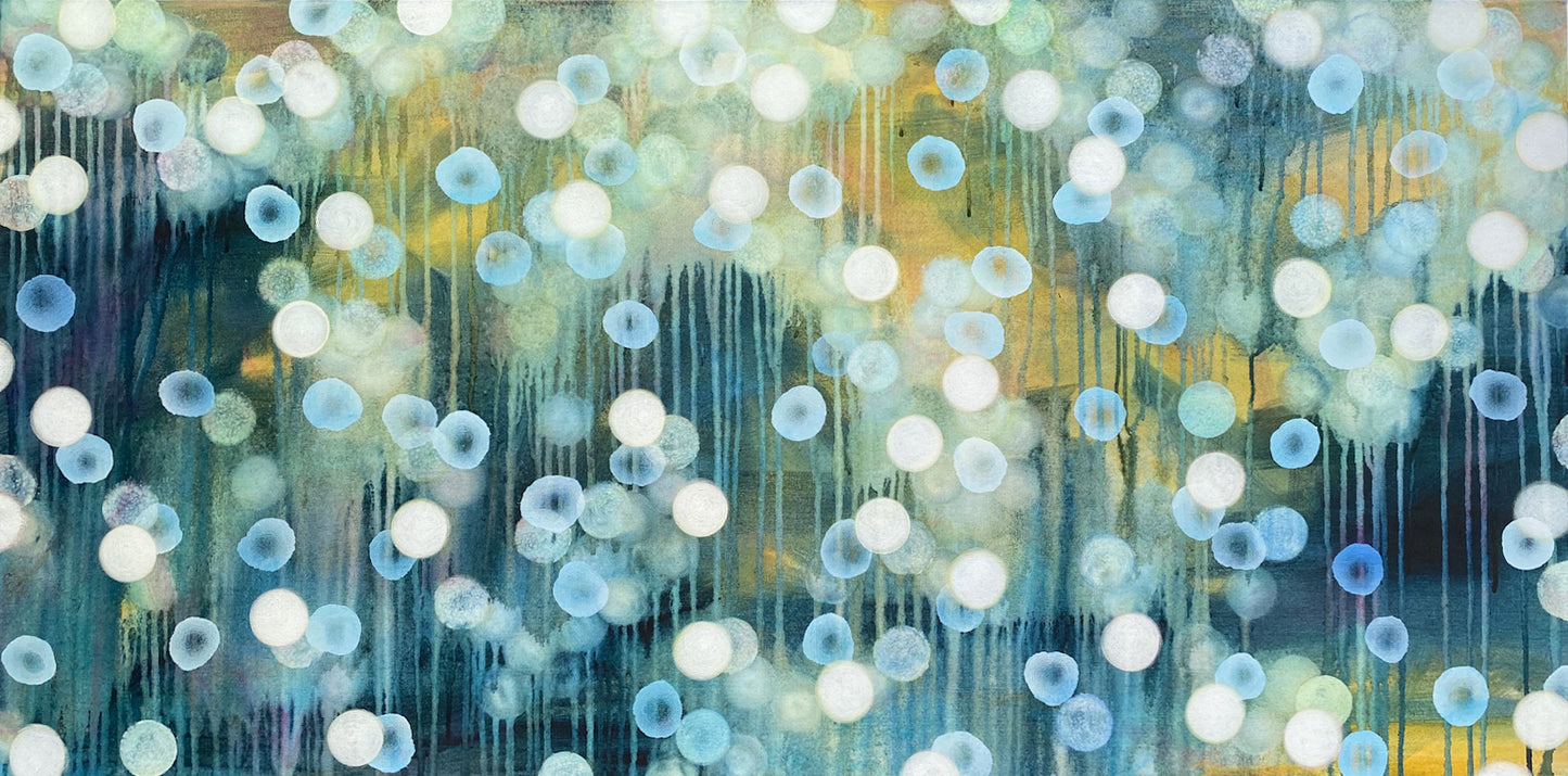 Bioluminescent Tideline Bloom - Original Abstract Artwork inspired by coastal life