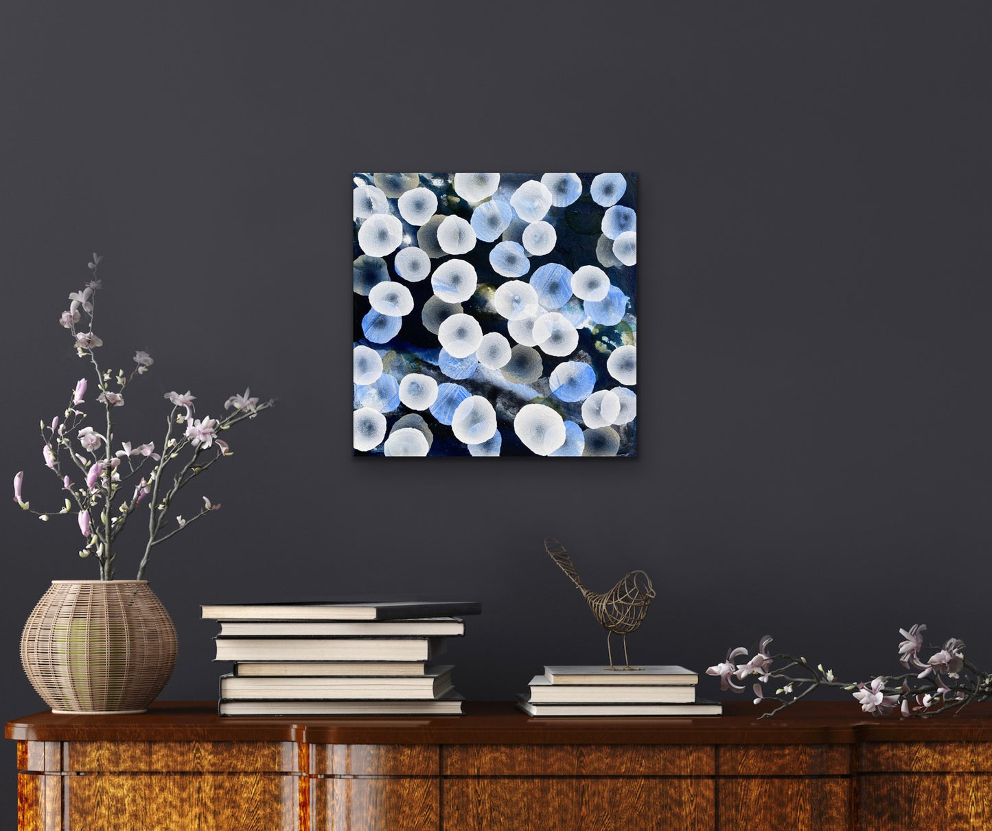 Bioluminous Drift VII - Abstract Sealife Painting