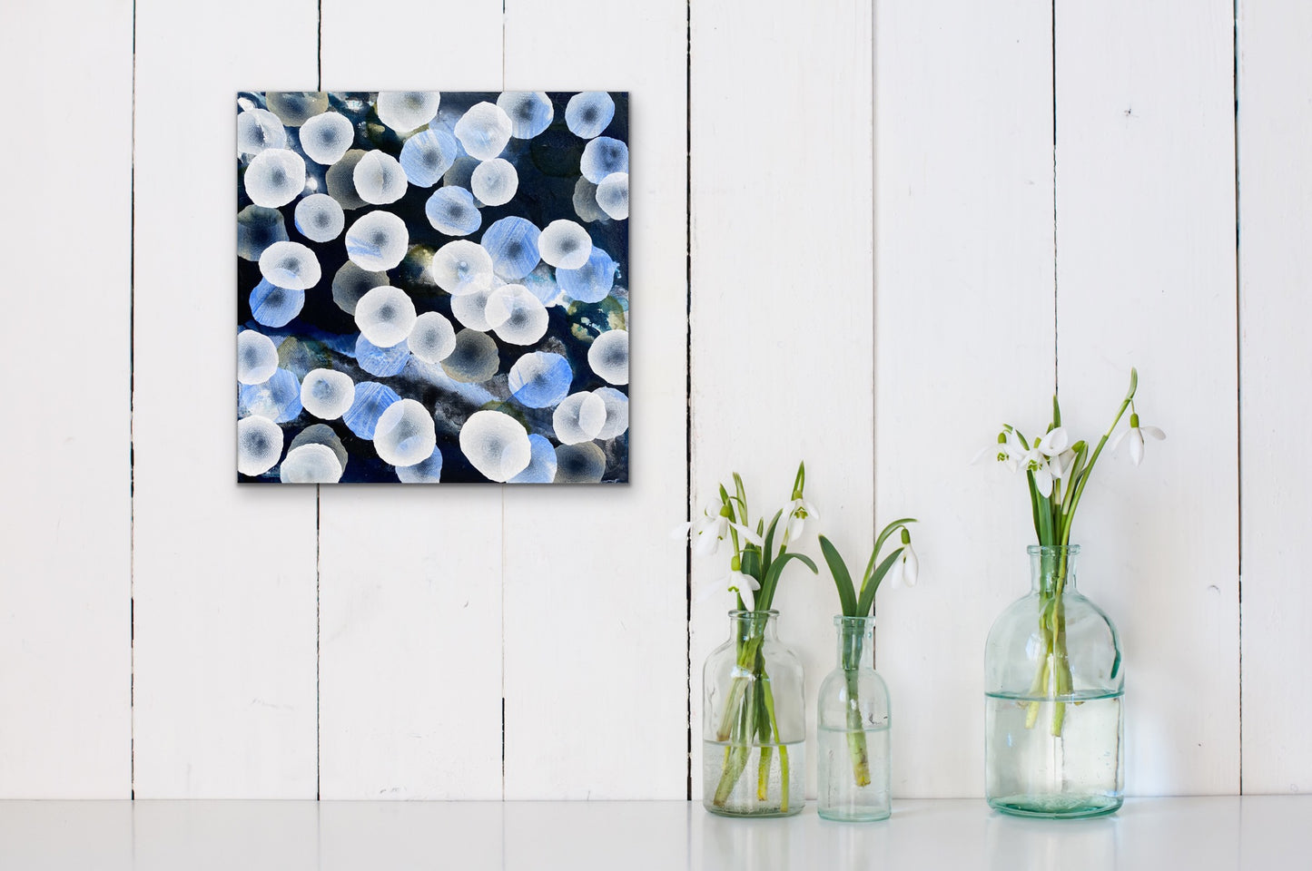 Bioluminous Drift VII - Abstract Sealife Painting