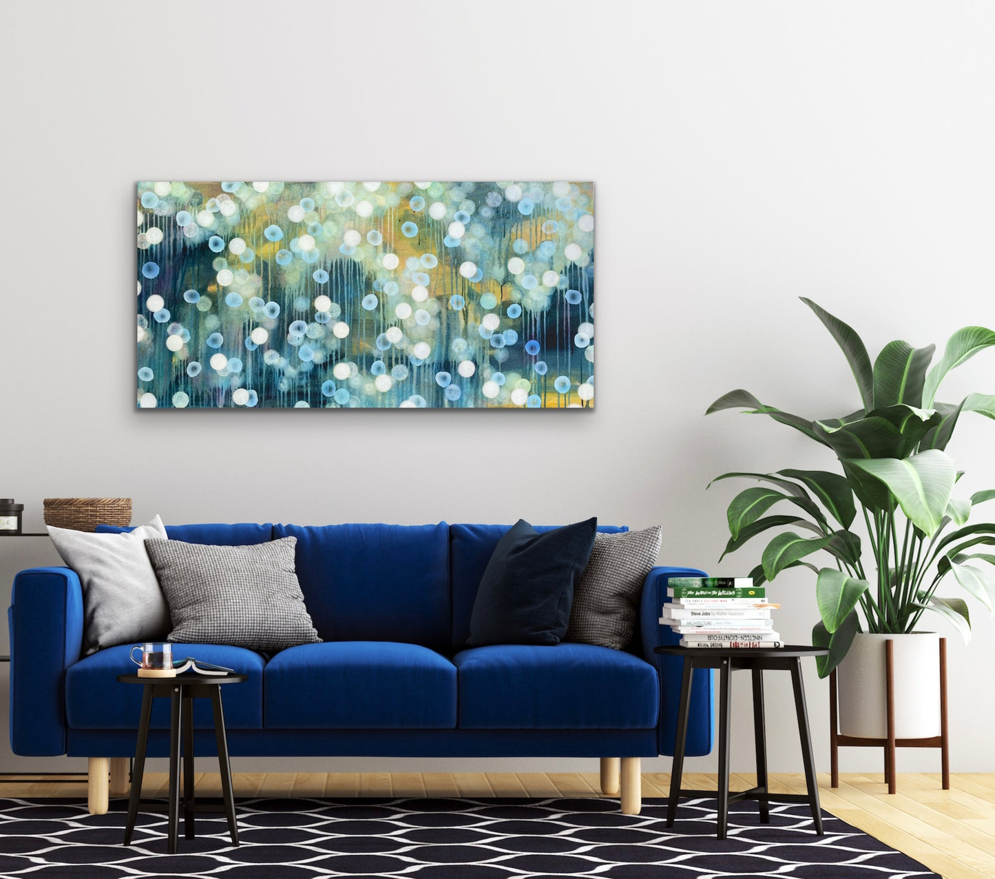Bioluminescent Tideline Bloom - Original Abstract Artwork inspired by coastal life