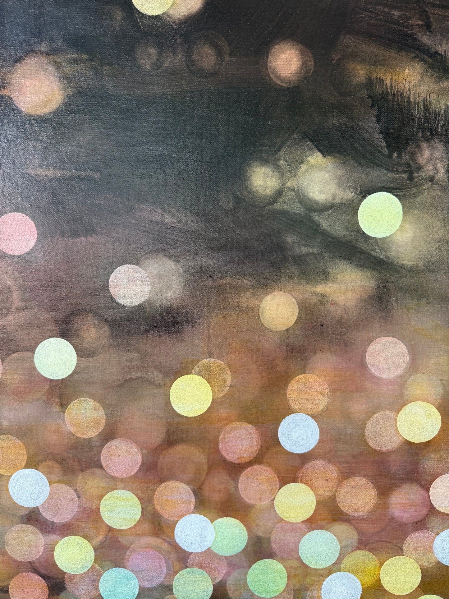 Of Ether and Water - Nocturne a Large Colourful Abstract Painting Framed