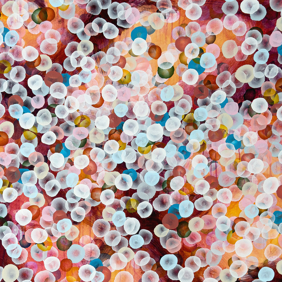Aqua Vitae - Rock Pool II, Large Colourful Abstract Painting 122 x 184cm