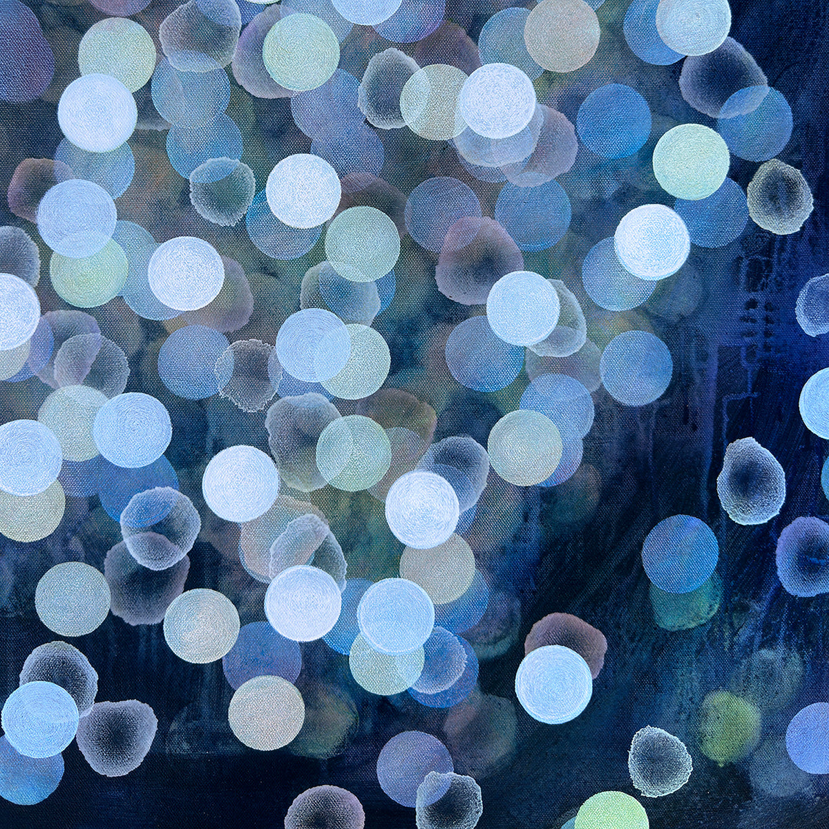 Aqueous Bloom Coral Glow Abstract Sealife Painting