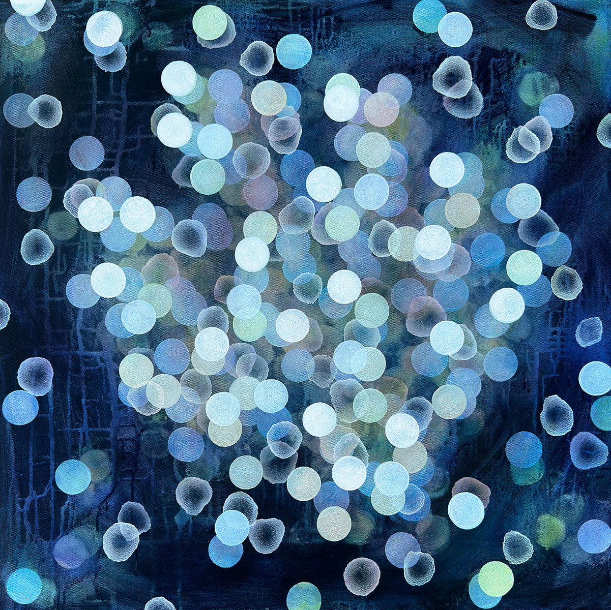 Aqueous Bloom Coral Glow Abstract Sealife Painting