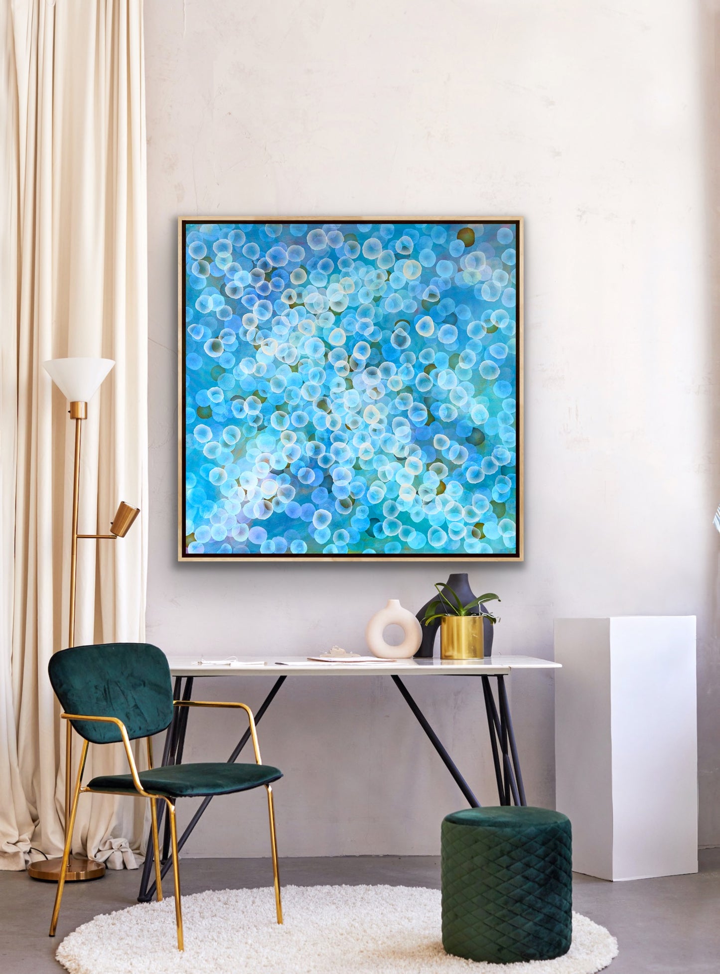 Aqueous Field VII  - Original Abstract Sealife Painting