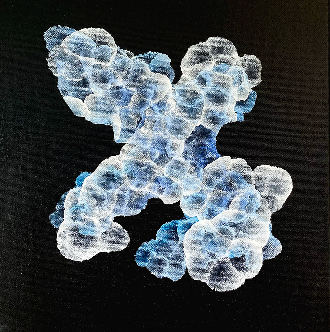 Bio Cluster Basalt Bloom - Abstract Sealife Painting