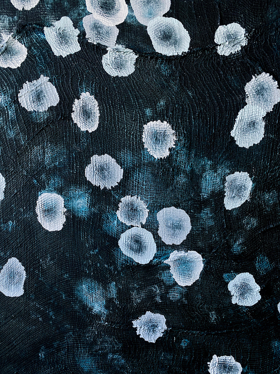 Bioluminescent Sea Drift - Original Abstract Textured Painting