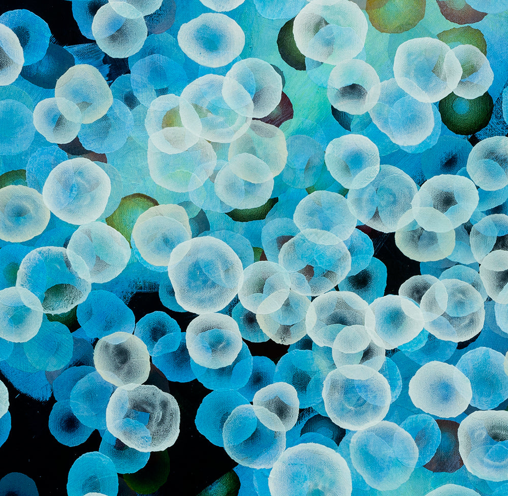 Bioluminescent Tideline Drift II - Large Original Abstract Sealife Painting