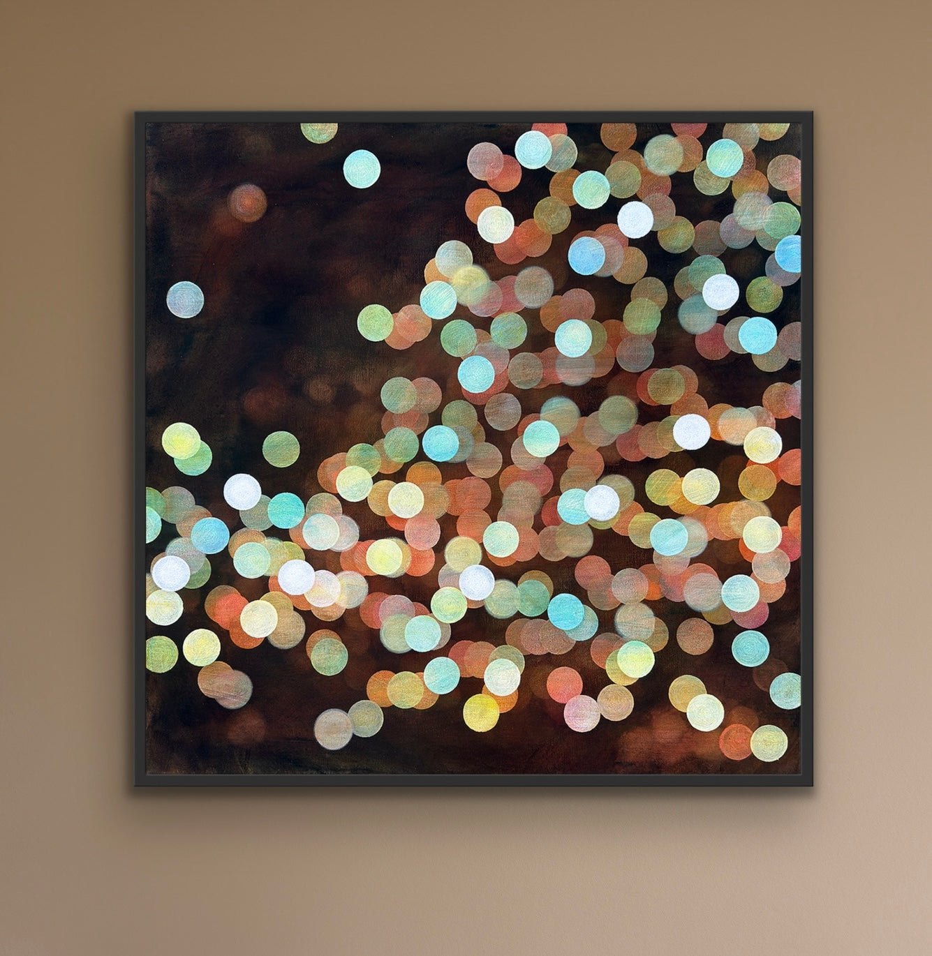 Bioluminous Bloom III - Large Original Abstract Painting Framed