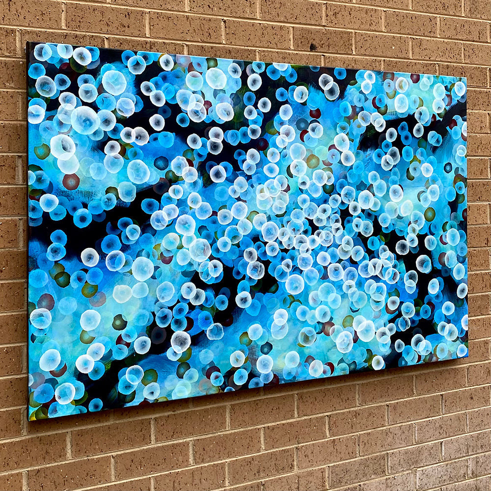 Bioluminescent Tideline Drift II - Large Original Abstract Sealife Painting