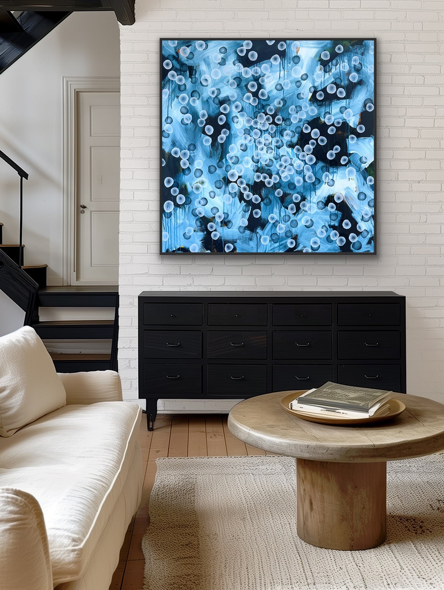 Tideline Bloom I – Large Coastal Abstract Painting