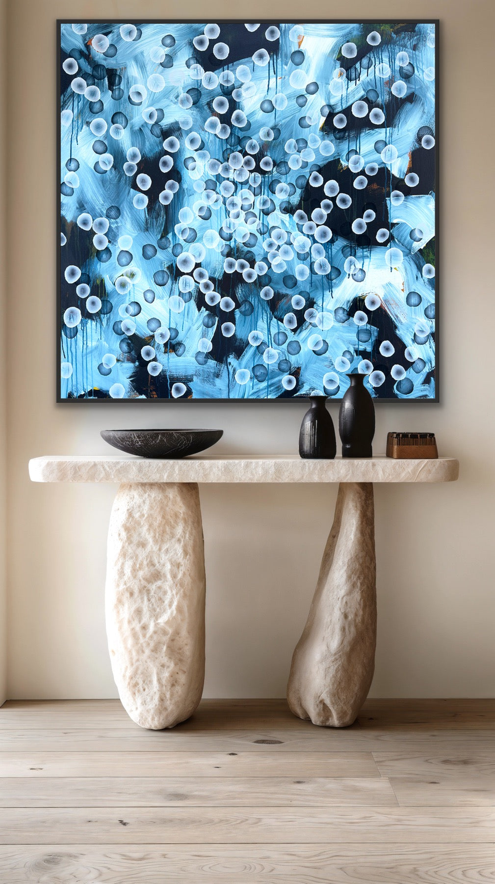 Tideline Bloom I – Large Coastal Abstract Painting