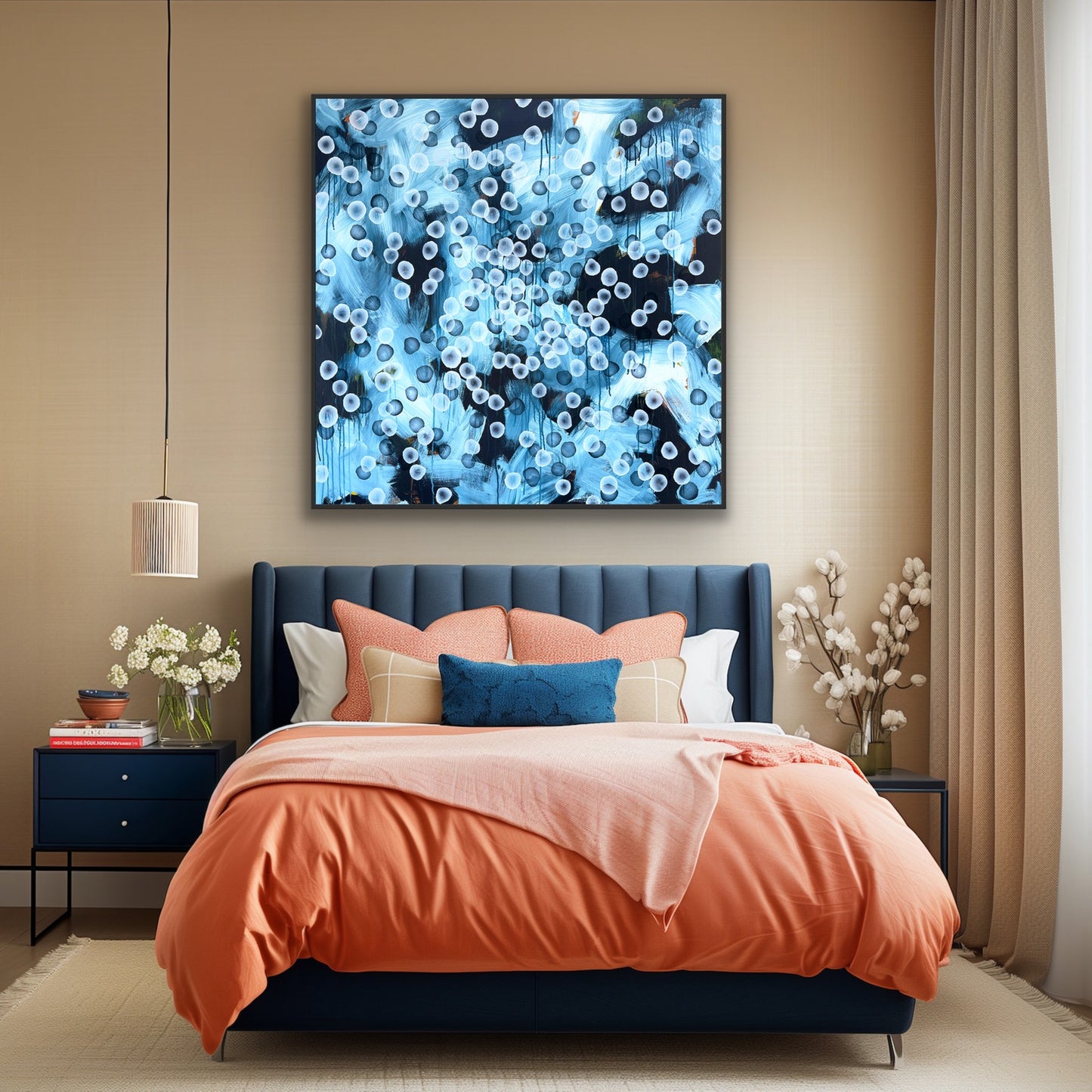 Tideline Bloom I – Large Coastal Abstract Painting