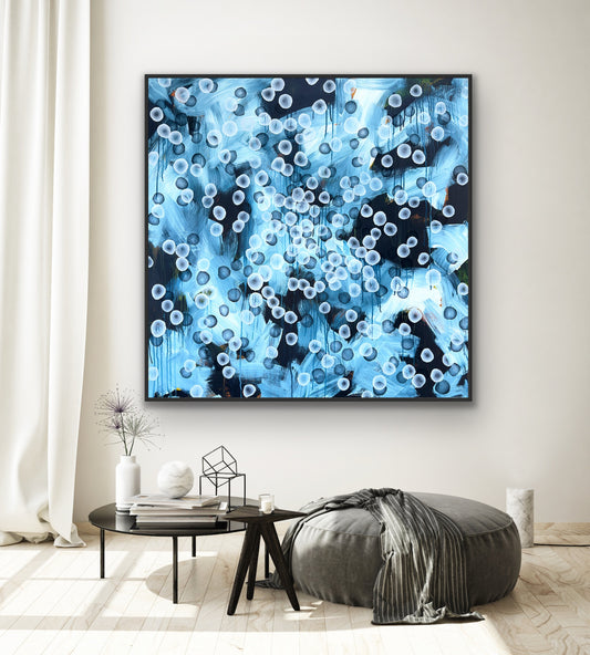 Tideline Bloom I – Large Coastal Abstract Painting