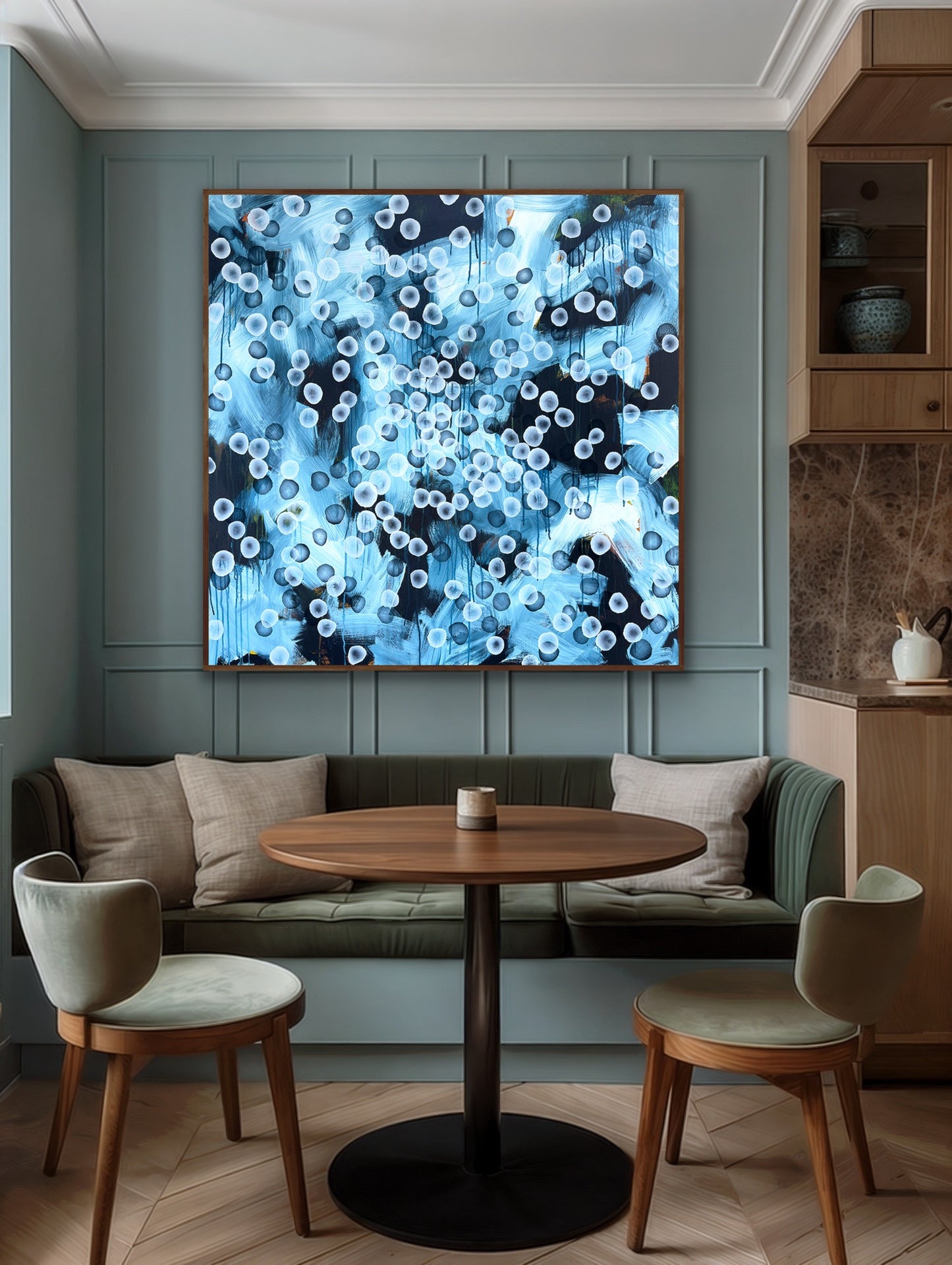 Tideline Bloom I – Large Coastal Abstract Painting