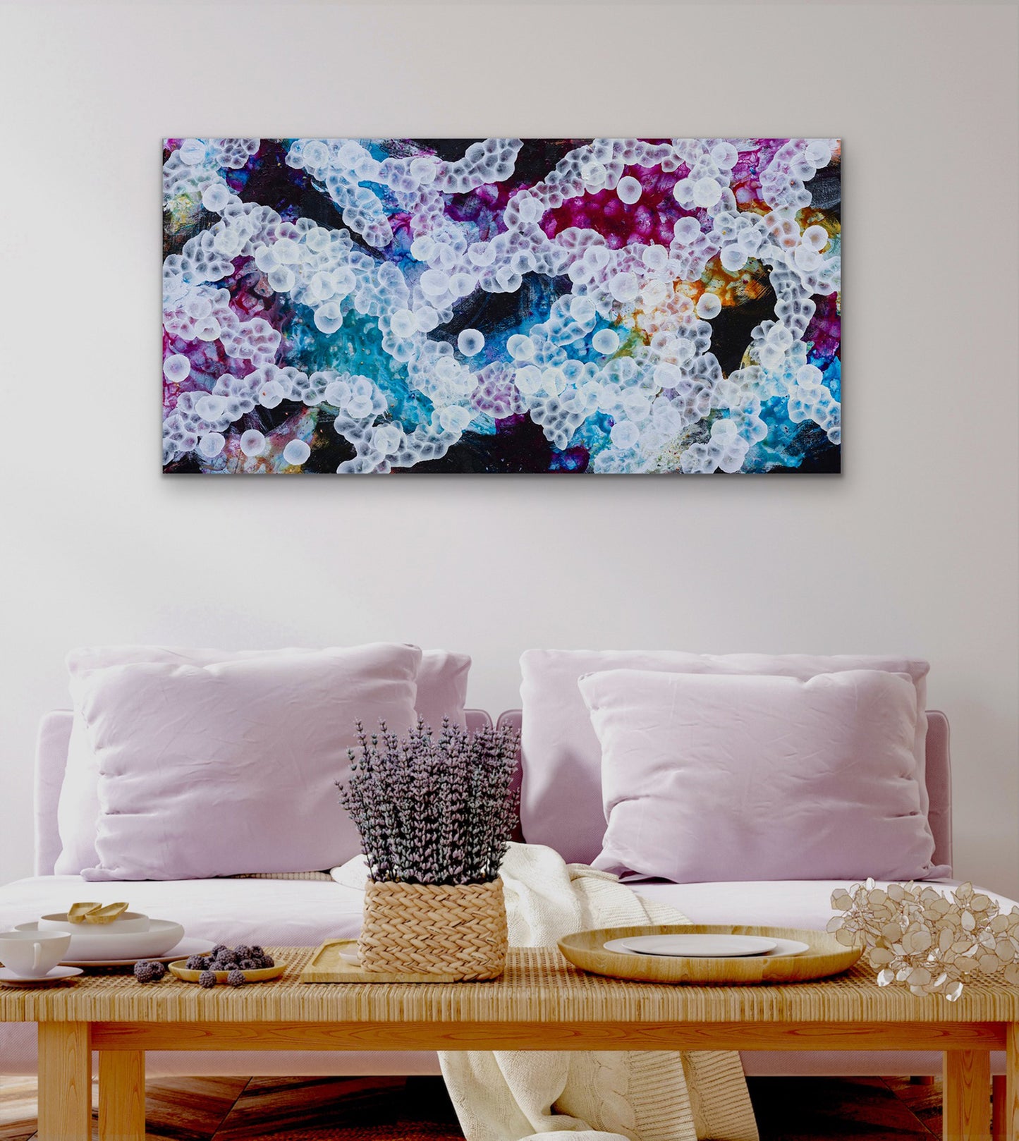 Bio Bloom Rockpool Musings V  Large Original Abstract Sealife Painting