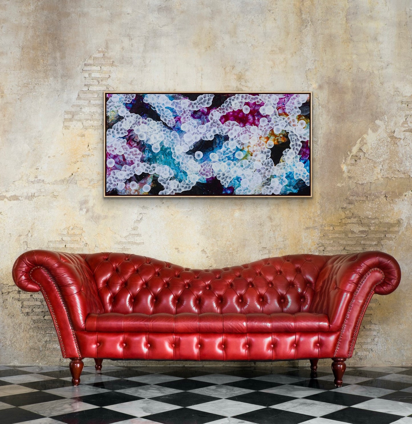 Bio Bloom Rockpool Musings V  Large Original Abstract Sealife Painting