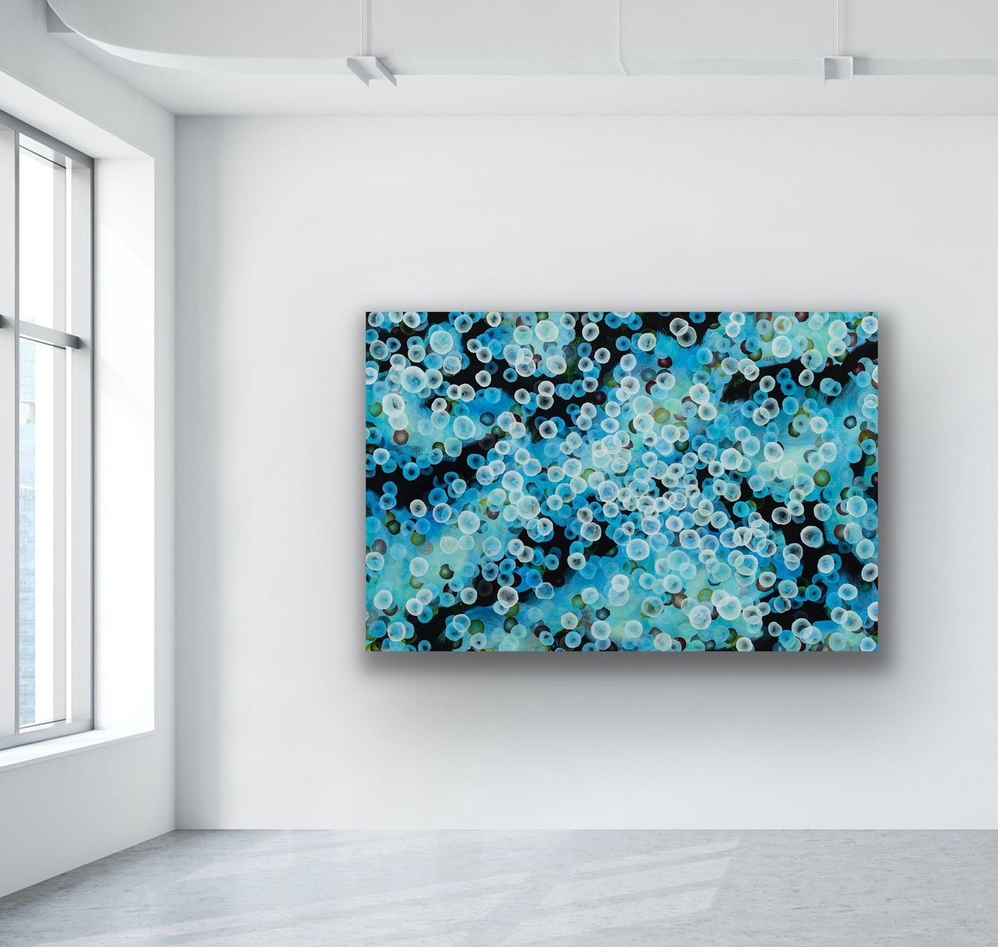 Bioluminescent Tideline Drift II - Large Original Abstract Sealife Painting