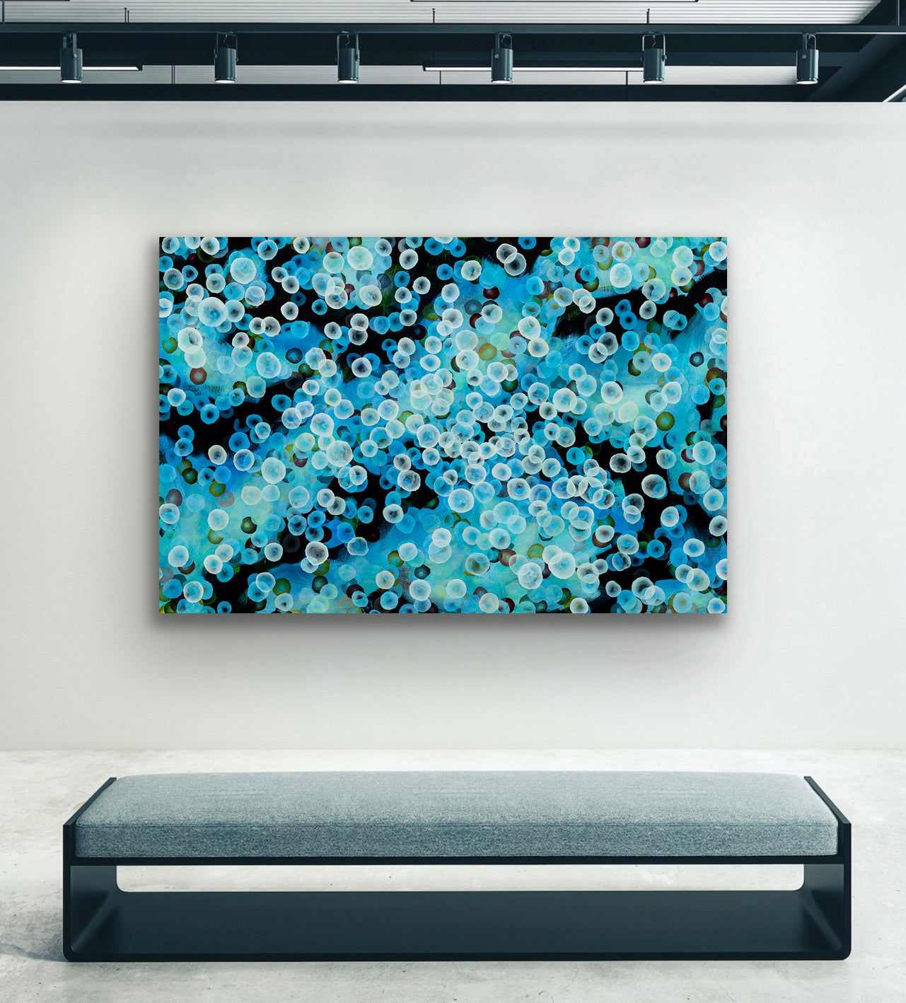 Bioluminescent Tideline Drift II - Large Original Abstract Sealife Painting