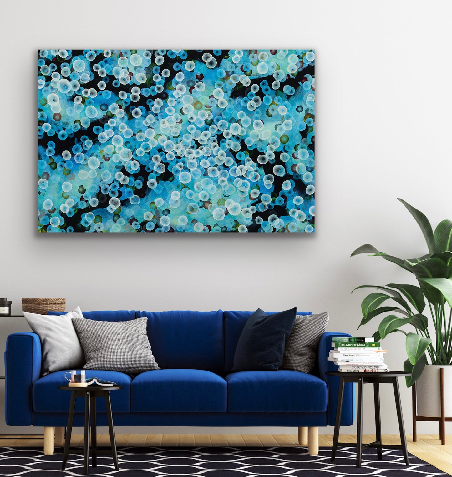 Bioluminescent Tideline Drift II - Large Original Abstract Sealife Painting