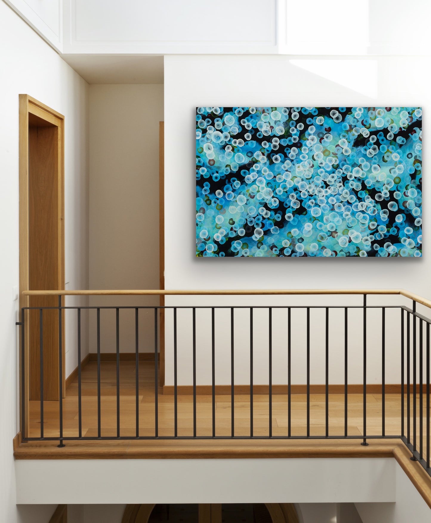 Bioluminescent Tideline Drift II - Large Original Abstract Sealife Painting