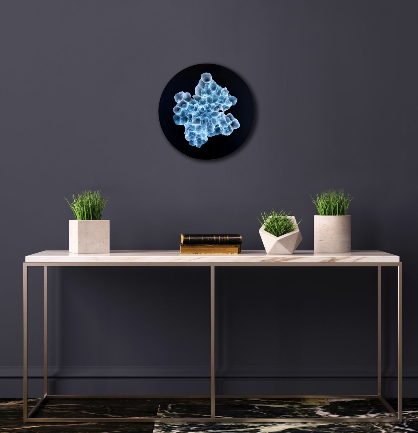 Bio Sphere – Rockpool Bloom Original Ocean Art Painting on Round Panel