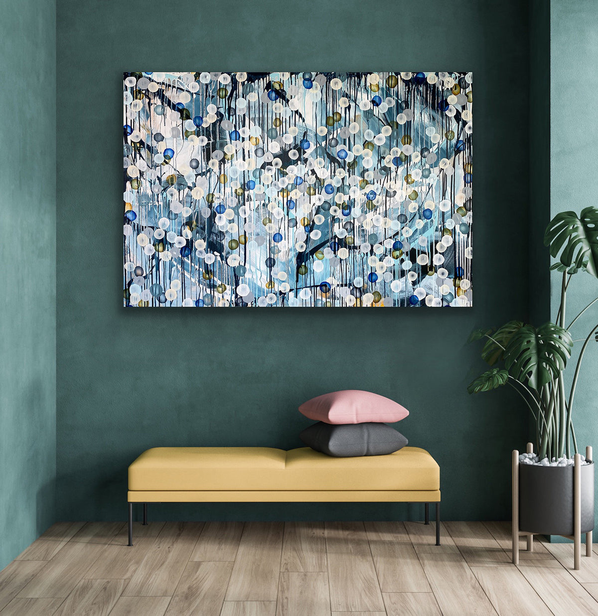 Coastal Storm Surge I – Large Abstract Sealife Painting