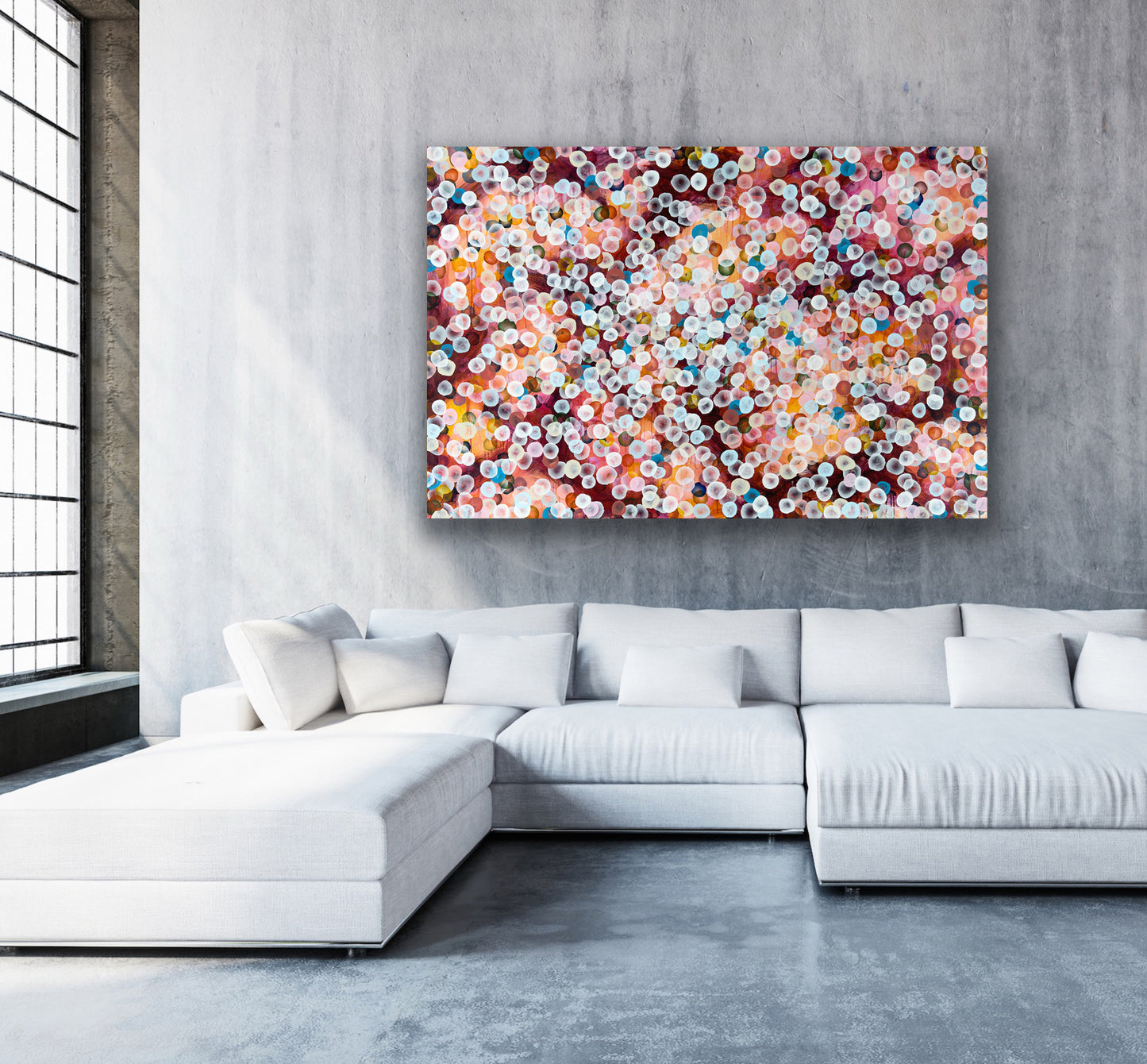 Aqua Vitae - Rock Pool II, Large Colourful Abstract Painting 122 x 184cm