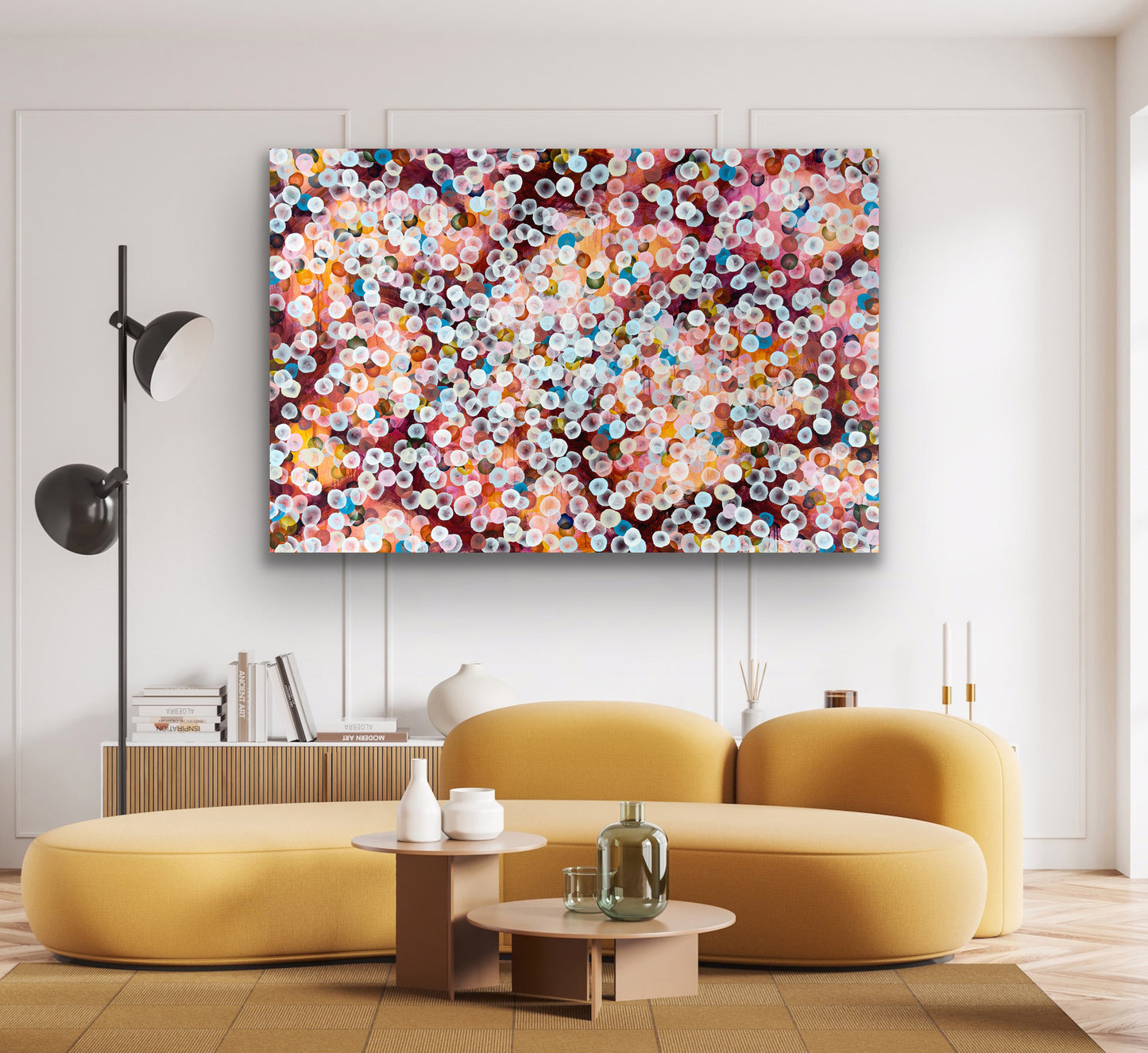 Aqua Vitae - Rock Pool II, Large Colourful Abstract Painting 122 x 184cm