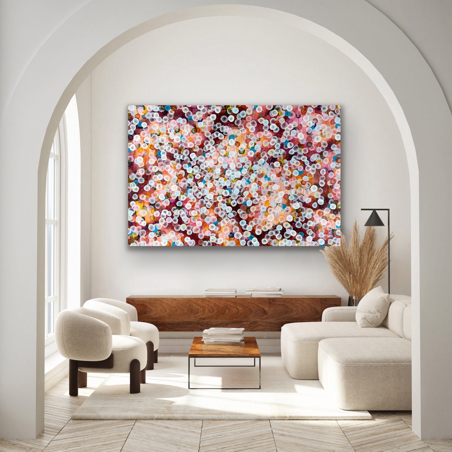 Aqua Vitae - Rock Pool II, Large Colourful Abstract Painting 122 x 184cm