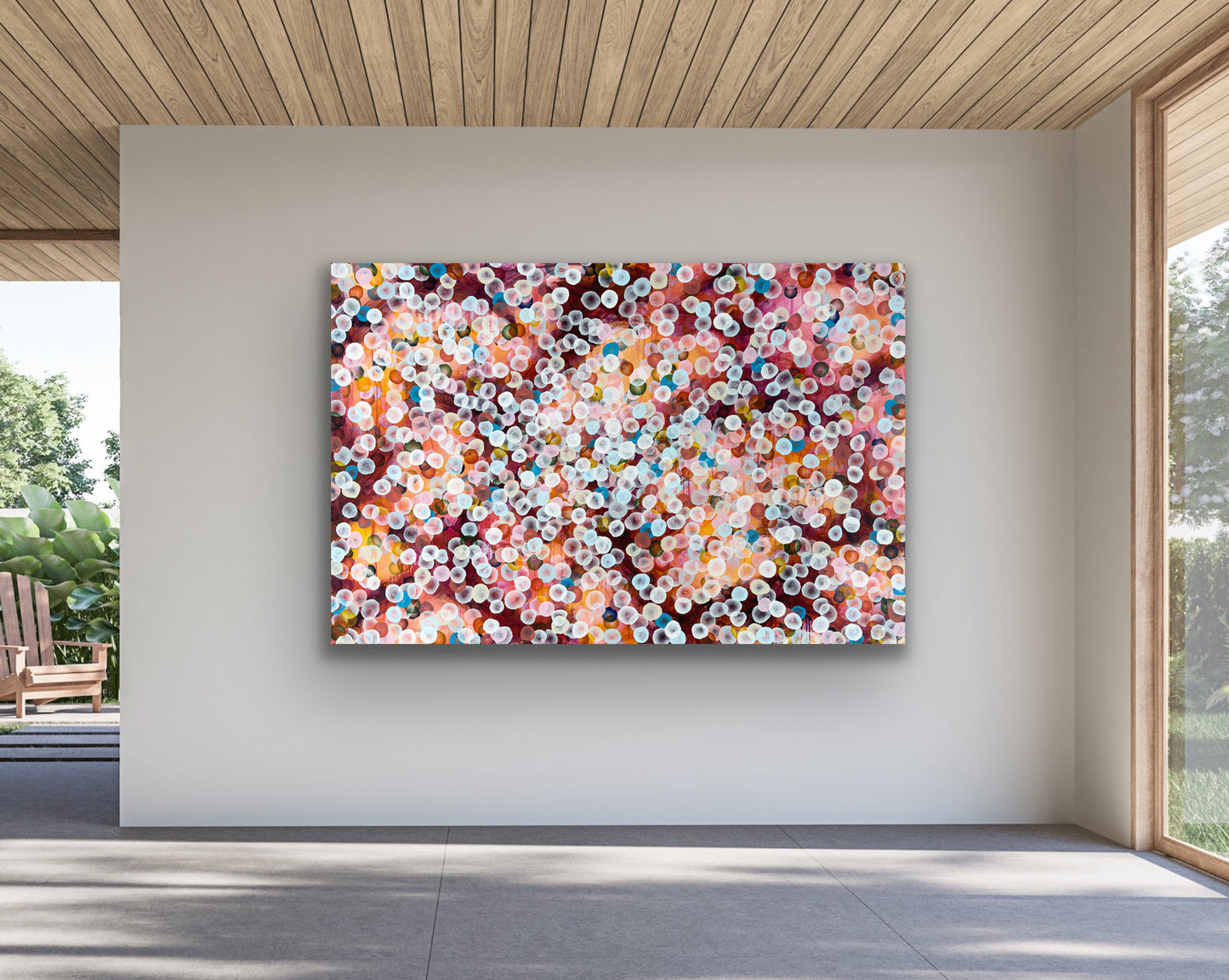 Aqua Vitae - Rock Pool II, Large Colourful Abstract Painting 122 x 184cm
