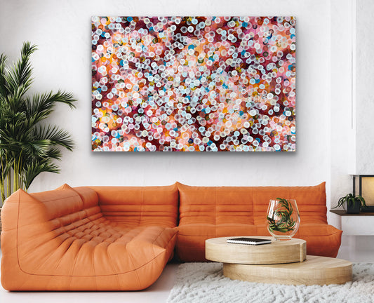 Aqua Vitae - Rock Pool II, Large Colourful Abstract Painting 122 x 184cm