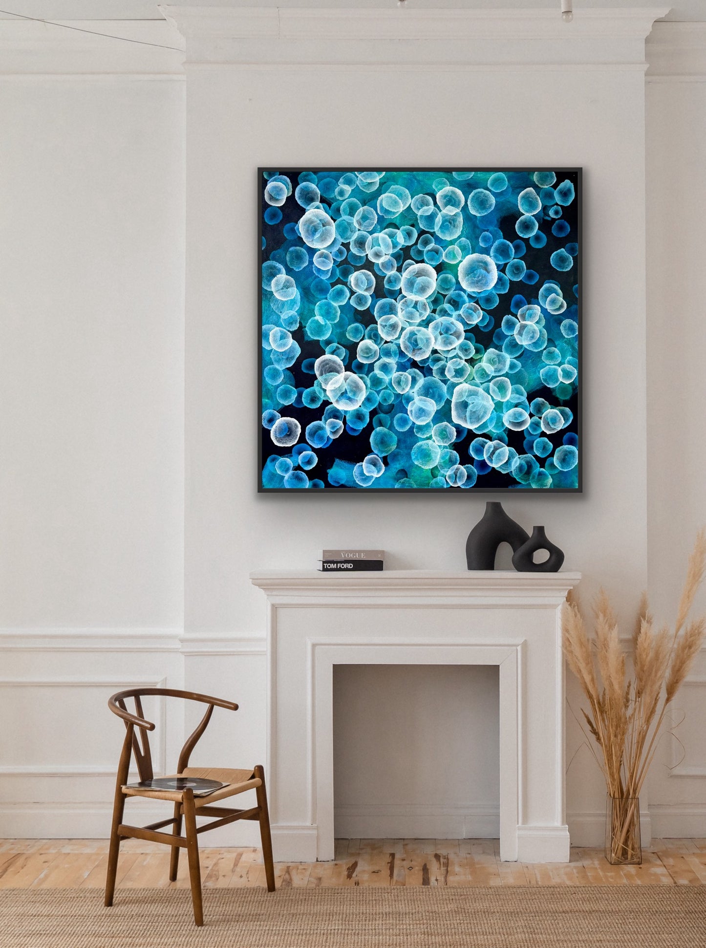 Bioluminous Deep Sea Drift  - Original Abstract Sealife Painting