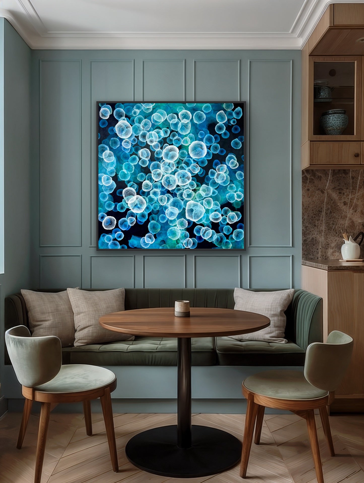 Bioluminous Deep Sea Drift  - Original Abstract Sealife Painting