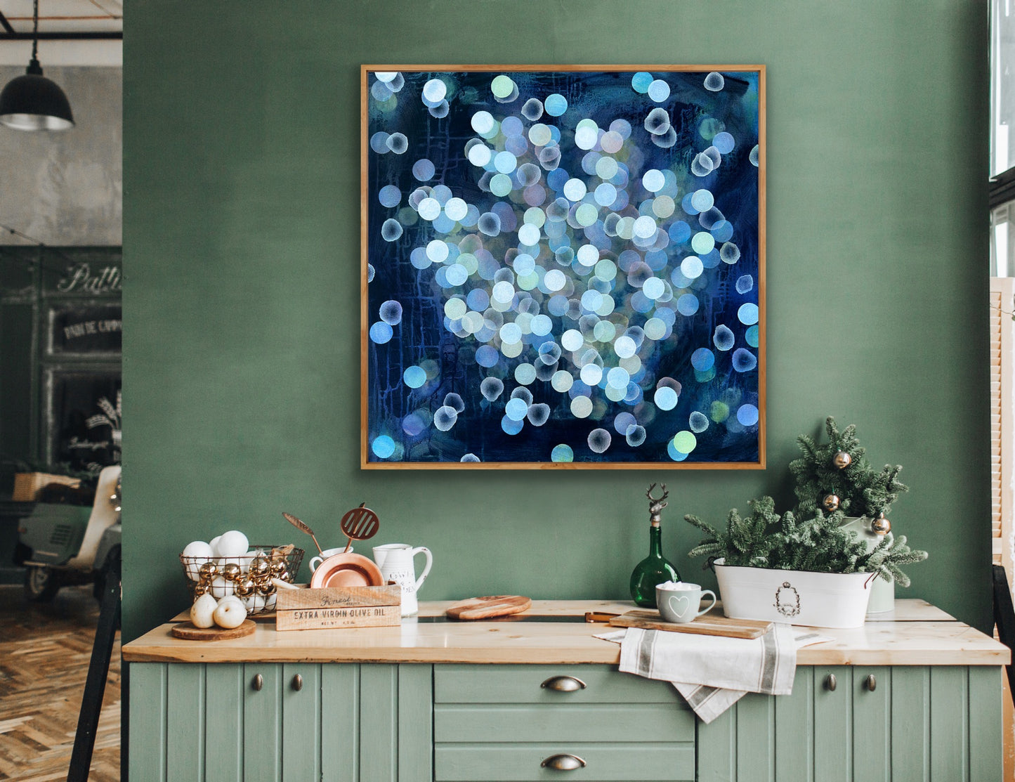 Aqueous Bloom Coral Glow Abstract Sealife Painting