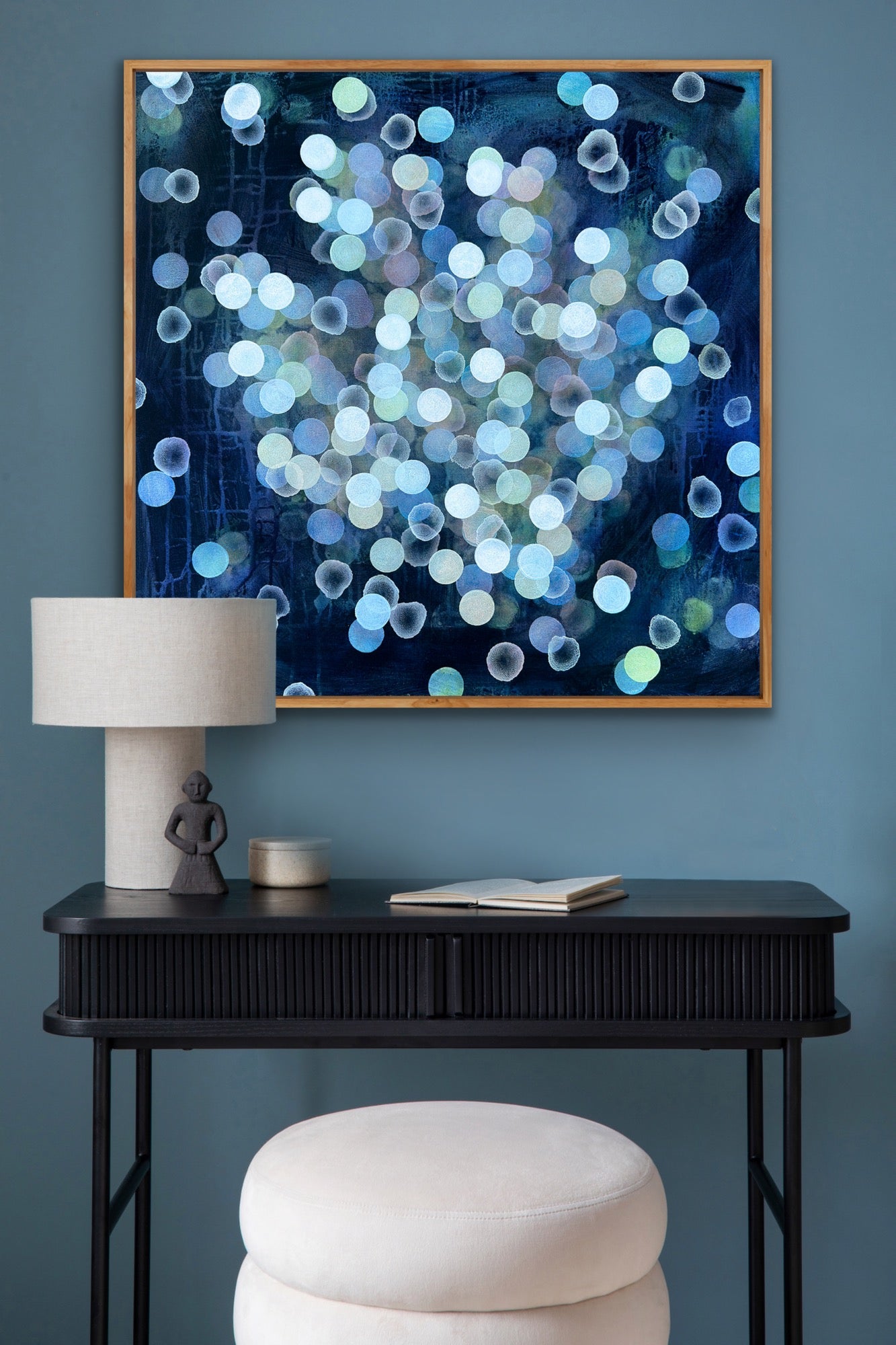 Aqueous Bloom Coral Glow Abstract Sealife Painting