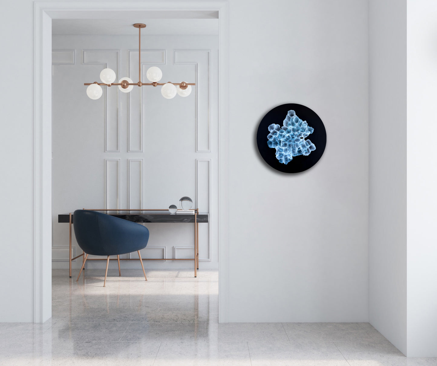 Bio Sphere – Rockpool Bloom Original Ocean Art Painting on Round Panel