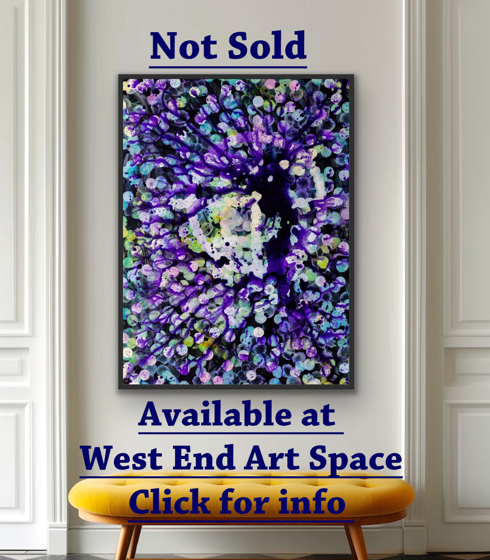 Radio Wave Blooms - Large Colourful Abstract Painting Framed