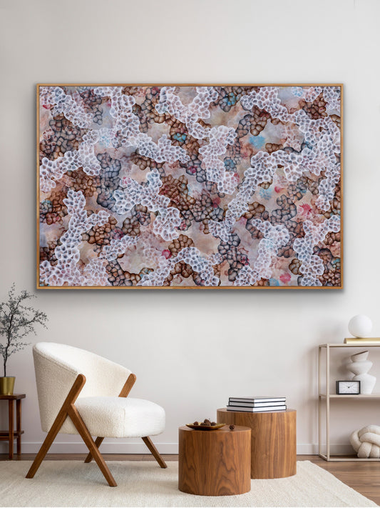 Rock Pool Blooms - Large Abstract Sealife Painting 102cm x 153cm