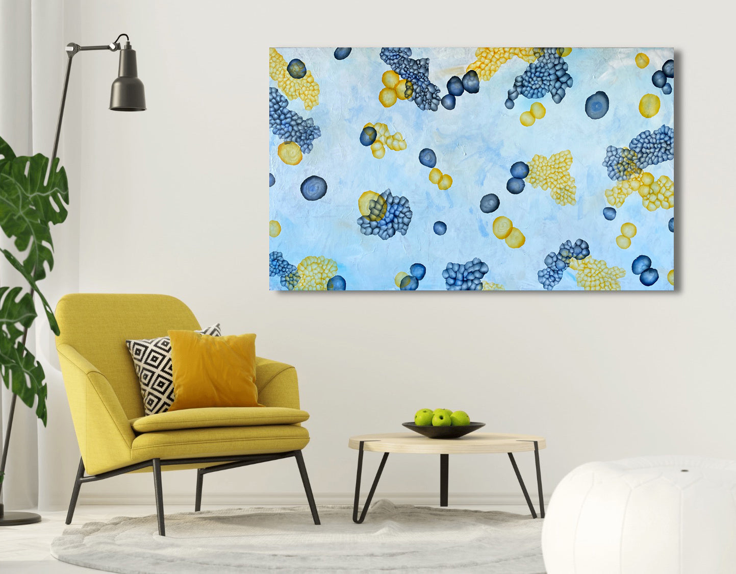 Aqua Vitae Bloom Cluster I  – Large Abstract Painting