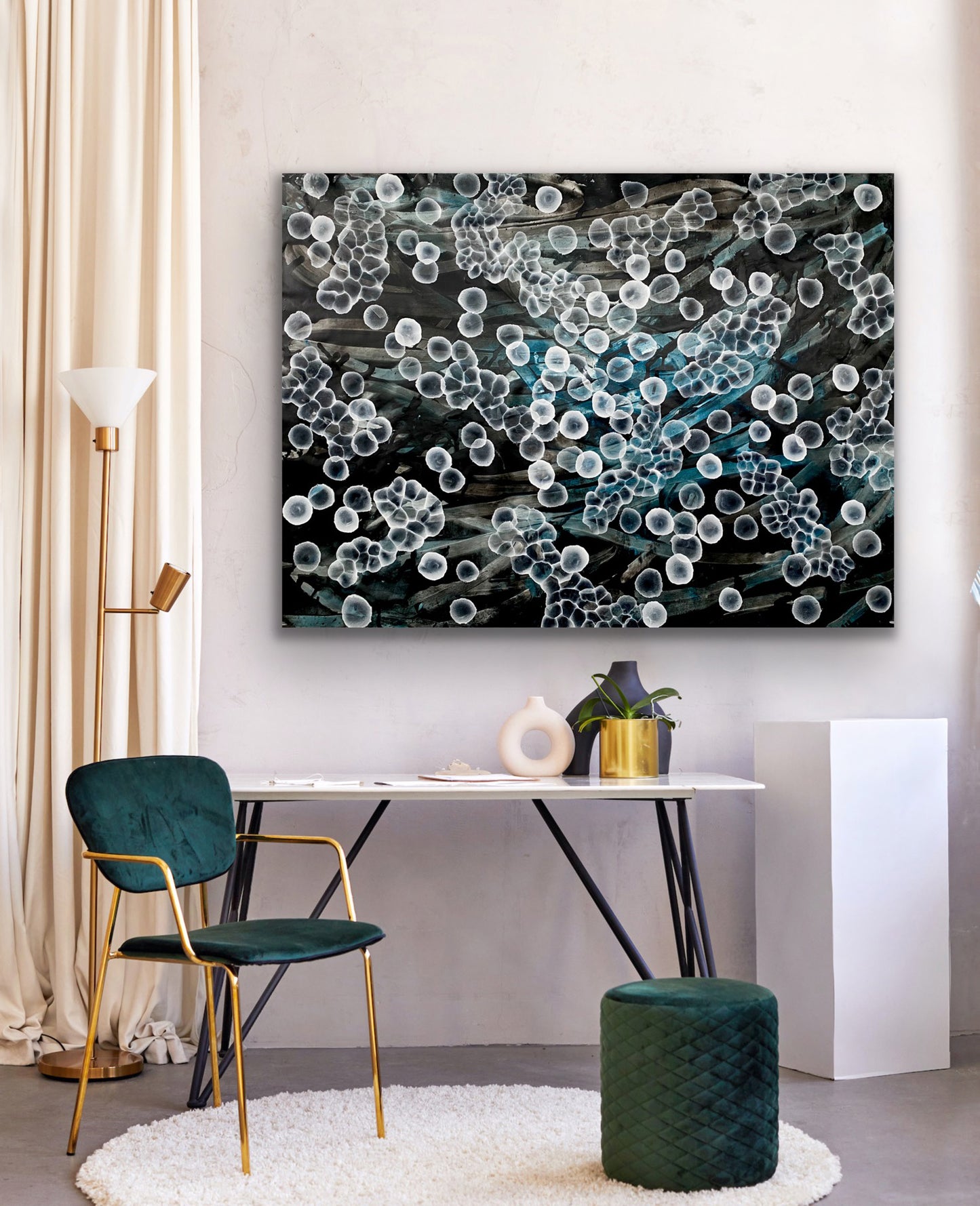 Bioluminous Reef Song - Original Abstract Sea Painting