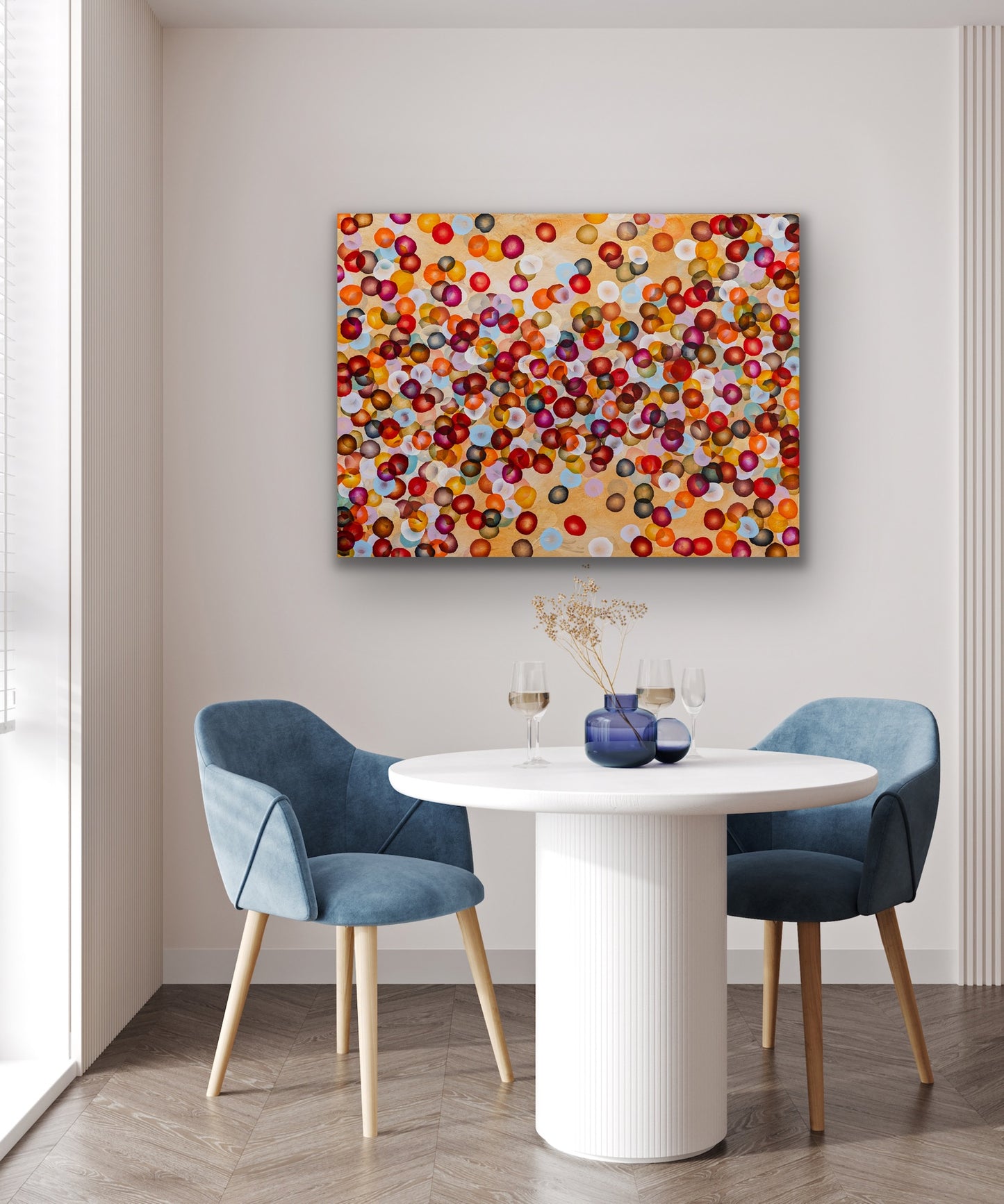 Bio Bloom Reef Flurry I – Large Original Abstract Painting Sealife Spring Colours