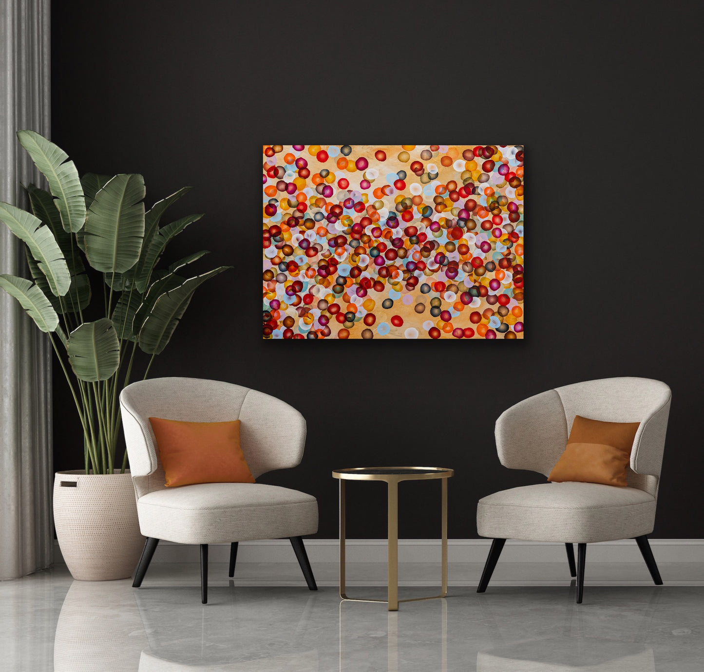 Bio Bloom Reef Flurry I – Large Original Abstract Painting Sealife Spring Colours