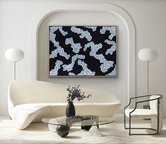Bio Bloom Reef Song IV - Large Abstract Sealife Painting